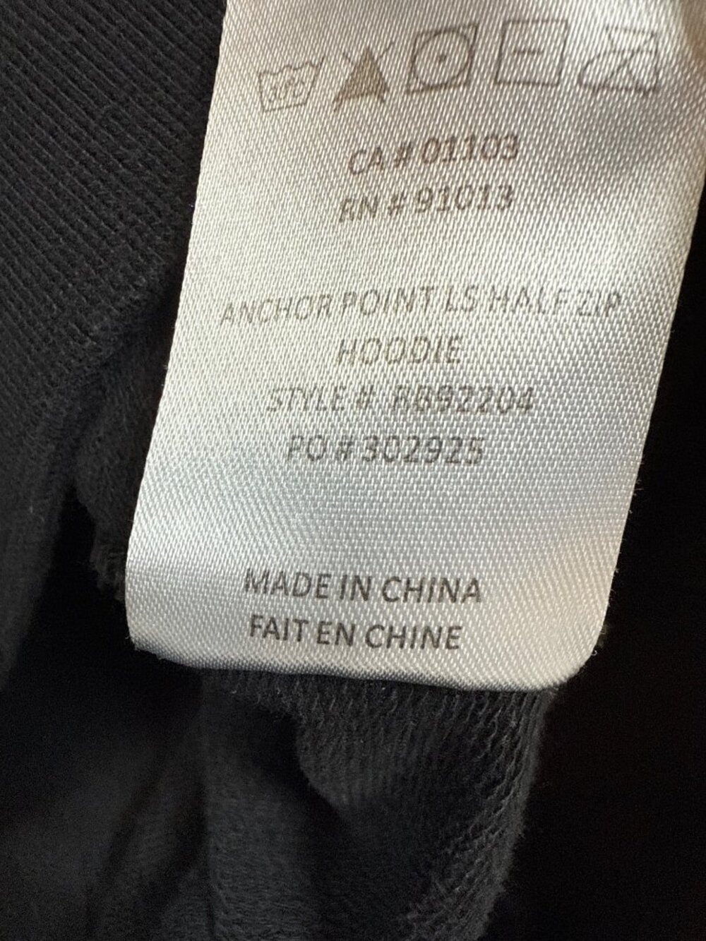 Robert Barakett Black Hoodie With Gray Lining Large Pullover (KK596) - Picture 8 of 8